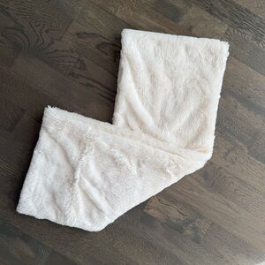 Ivory Fuzzy Infinity Scarf | Ultra Soft Cozy Winter Scarf